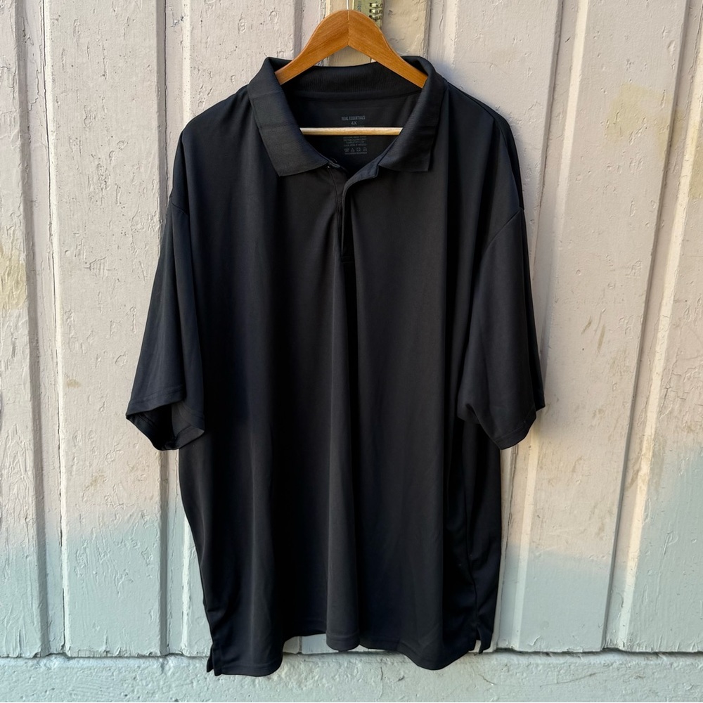 Real‎ Essentials Black Polo Shirt 4XL